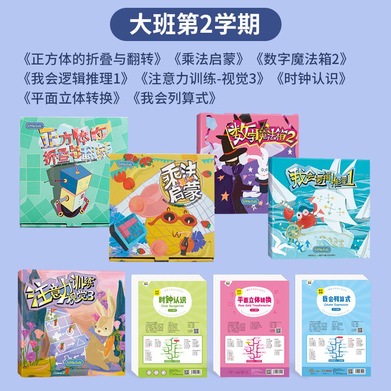 幼儿园小中大班思维训练 数学早教教具 幼小衔接数感培养