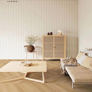 奶油风鱼骨木纹砖客厅卧室全屋肌肤釉全瓷仿实木地砖