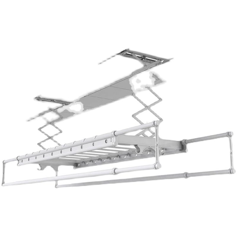 嵌入式阳台集成吊顶声控智能电动晾衣架自动升降遥控晒衣架晾衣机