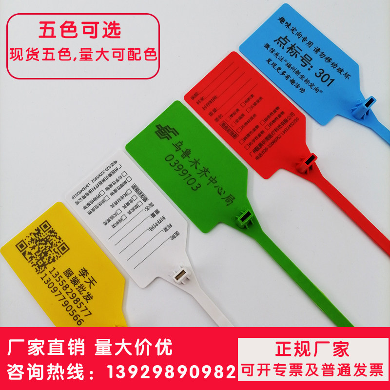 一次性塑料尼龙绑扎带物流铅封防伪标签标牌封条防调包防盗锁扣带