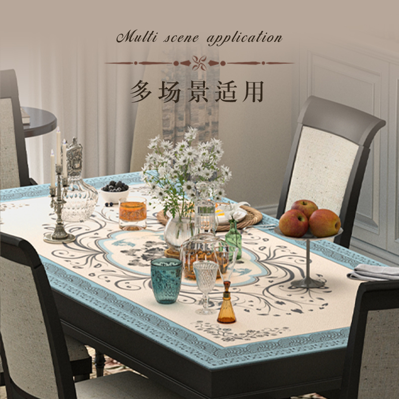 美式皮革餐桌垫防水防油防烫茶几垫子隔热桌布长方形免洗盖布定制