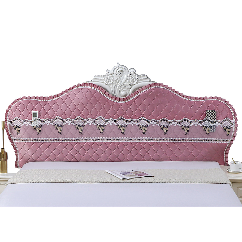 床头套罩可定制新款大方简单欧式弧形半圆木床头罩全包靠背软包套