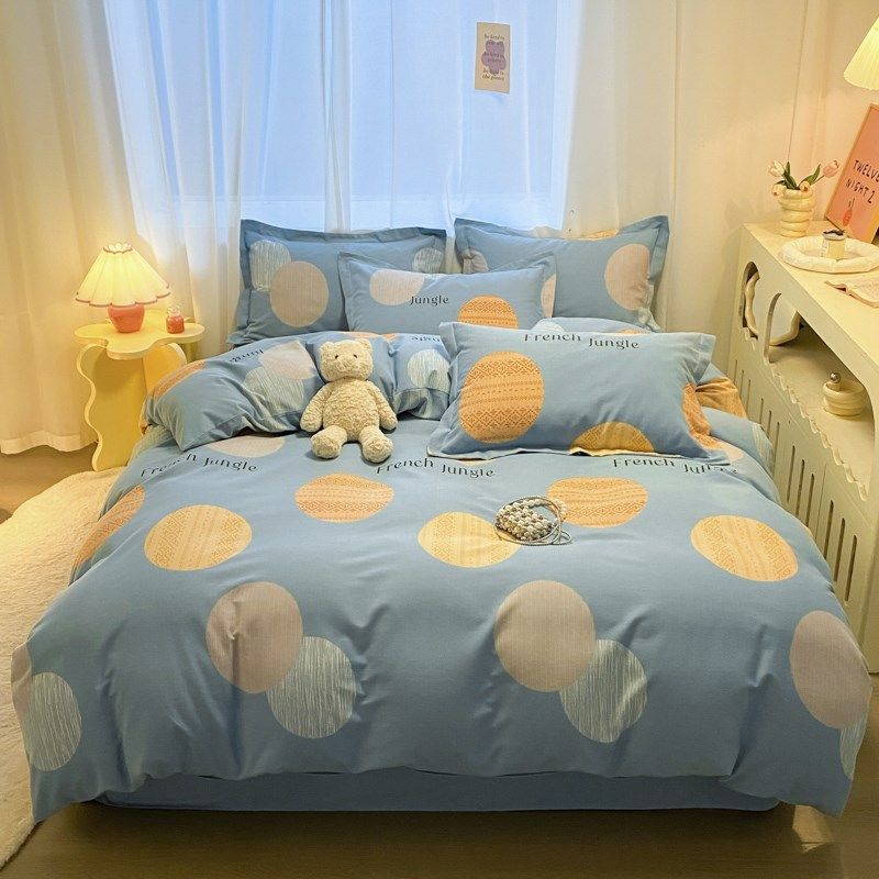 北欧磨毛纯棉被套单件秋冬加厚全棉被罩简约花卉双人被子套被芯套,床上用品,被套,淘宝优惠券,粉丝福利购,淘宝优惠卷