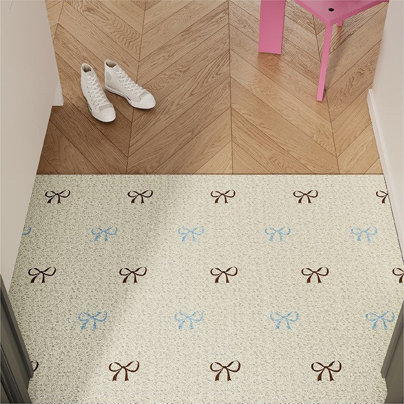 韩式蝴蝶结奶油风入户地垫丝圈防滑脚垫毯进门垫子玄关门口可裁剪,居家布艺,入户地垫,淘宝优惠券,粉丝福利购,淘宝优惠卷