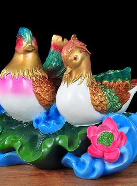 铜鸳鸯摆件一对结婚礼物送新人女闺蜜朋友姻缘家居客厅卧室工艺品