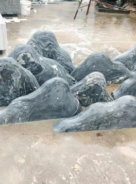 定制天然大型景观石头风景石原石雪浪石晚霞红户外庭院景观小摆件