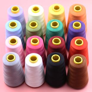 彩色宝塔线家用缝纫线手缝402黑色线缝纫机缝衣服线白线大卷针线