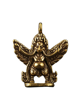 大鹏展翅鸟迦楼罗GARUDA挂件摆件吊坠复古黄铜配件钥匙扣挂件配饰