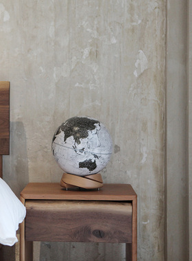 螺旋实木】宏微地球书房客厅办公室样板间地球仪摆件开业乔迁礼品