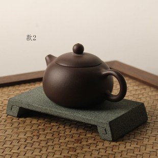 青石垫小案台茶具配件壶承杯垫隔热文玩天然石头花架底座桌面摆件