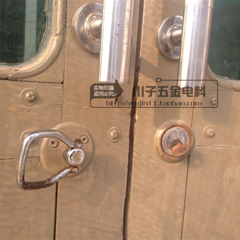 双山铜芯双扇门锁铁大门锁木门齿条锁穿条锁分体式防盗齿条锁包邮