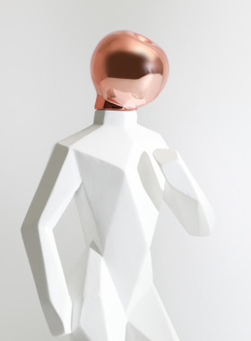 样板房间人物摆件售楼处客厅创意北欧艺术仿石膏玄关复古人像雕塑