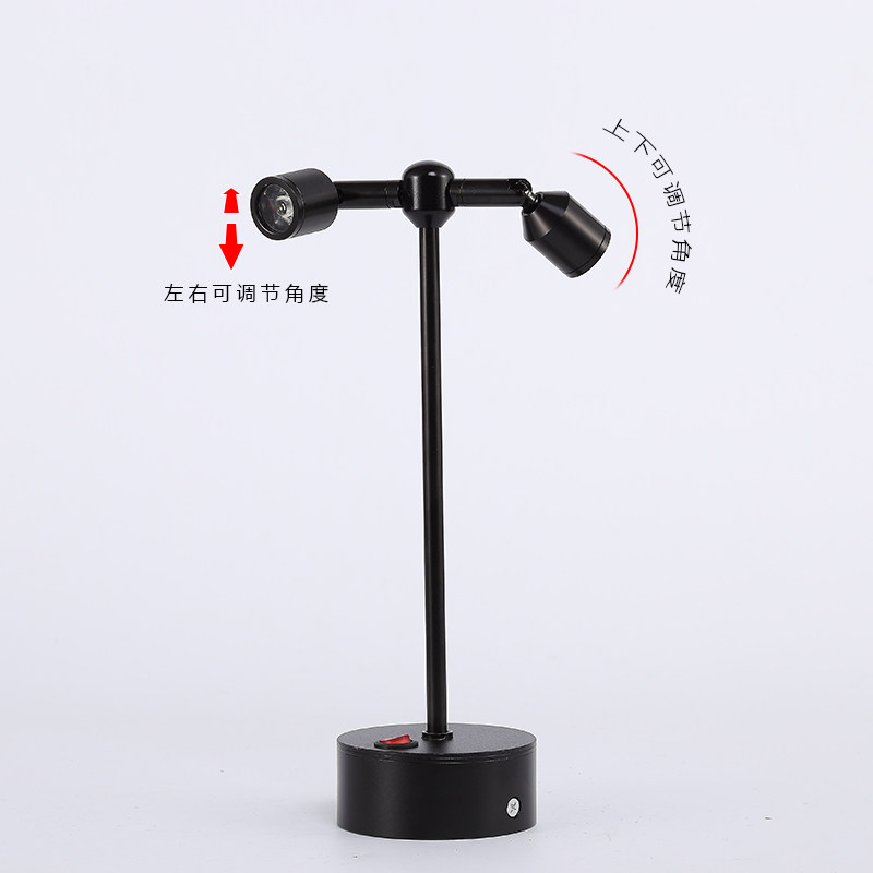 LED充电双头射灯玉石珠宝首饰手机展柜台射灯1W3W酒吧地摊小夜灯,家装灯饰光源,嵌入式射灯,淘宝优惠券,粉丝福利购,淘宝优惠卷