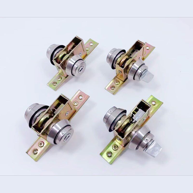 有框玻璃门地锁304哑黑色黄钛玫瑰黑钛金铝合金木门地插锁通用型