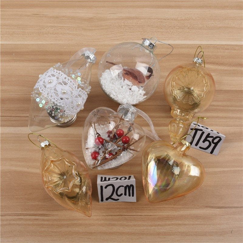 圣诞装饰品玻璃彩绘圣诞球挂饰圣诞树场景装扮吊球挂件橱窗布置球