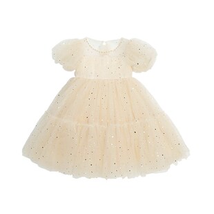 女童连衣裙夏季2023新款儿童六一表演礼服洋气女孩蓬蓬公主网纱裙