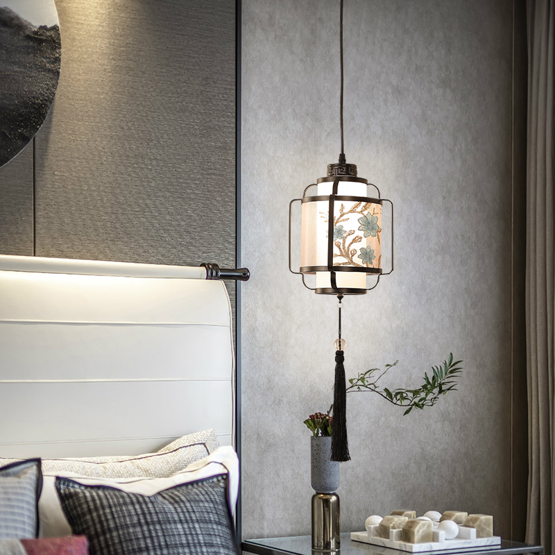 新中式吊灯餐厅灯中国风复古禅意吧台餐桌书房入户楼梯间过道灯具