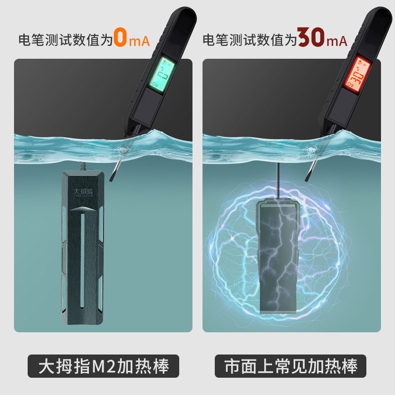 大拇指加热棒鱼缸恒温自动变频鱼缸加热棒小型乌龟控温防爆防煮鱼