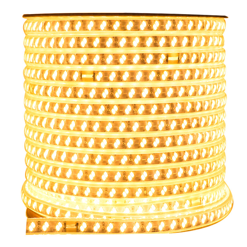 工程led灯带客厅户外超亮养殖亮化家装饰防水软灯条220v白光暖光