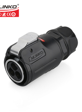 凌科LP-24型3芯25A大电流功率户外快速防雨水航空插头插座连接器