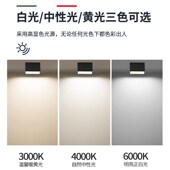 至御无主灯明装 筒灯双头吸顶灯客厅过道阳台方形cob格栅斗胆灯069