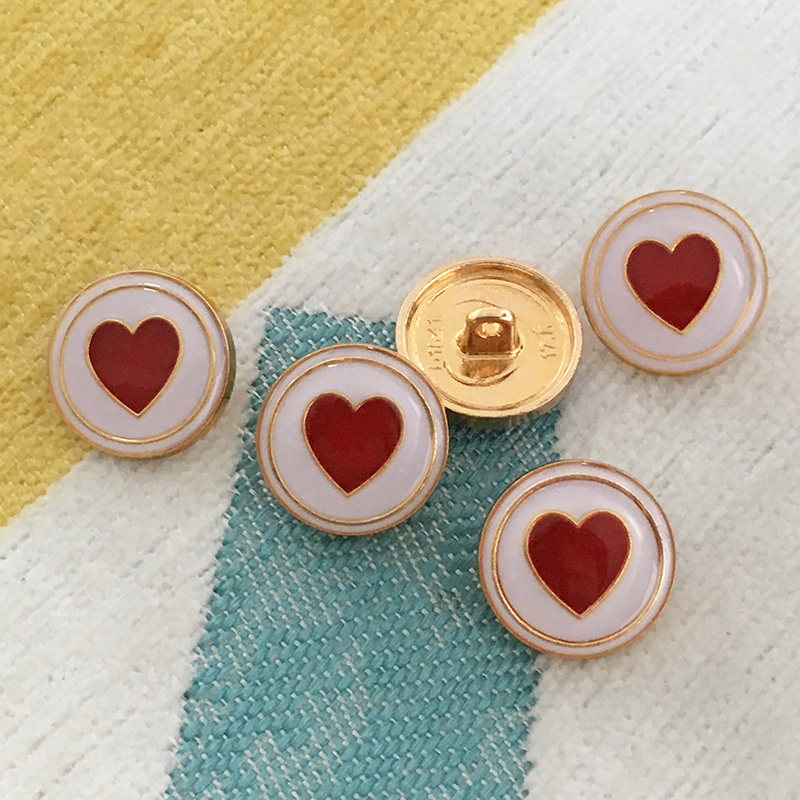 爱心金属大衣扣子圆形百搭纽扣上衣女风衣服外套心形西装儿童毛衣,居家布艺,纽扣,淘宝优惠券,粉丝福利购,淘宝优惠卷