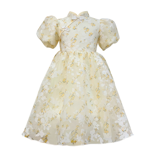 女童连衣裙夏季2023新款洋气女孩童装夏装公主裙旗袍儿童裙子夏天