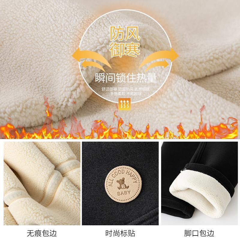 女童加绒打底裤冬季外穿儿童2025新款加厚保暖棉裤大童一体绒裤子