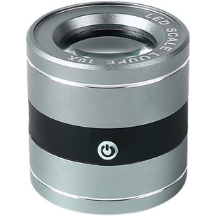 圆筒USB充电放大镜10倍光学玻璃紫光UV灯钱币印刷电子维修纺织品