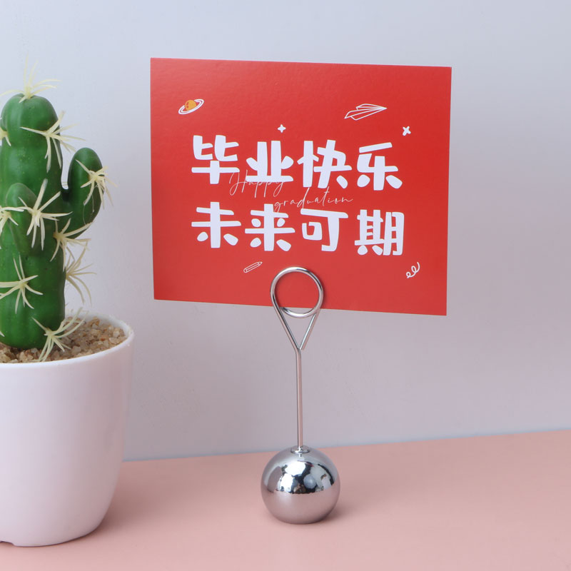 桌面卡片夹婚礼菜单牌价格表照片夹席位卡饭厅展示牌广告台桌号夹