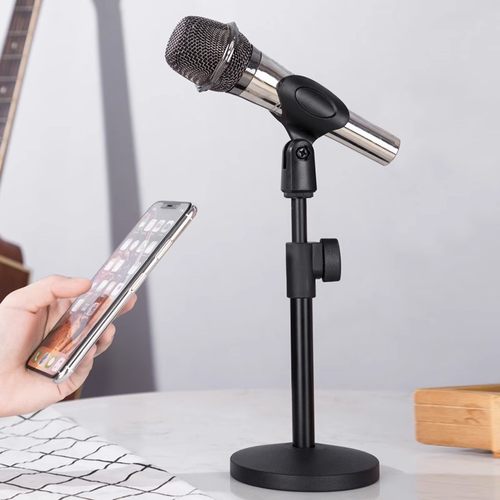 话筒支架无线麦克风金属桌面支架可升降便携电容麦直播唱K歌台式