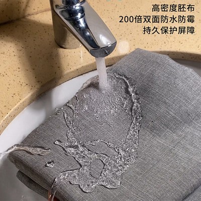 浴帘套装免打孔卫生间淋浴帘防水布l型浴帘杆弧形伸缩杆浴间隔断