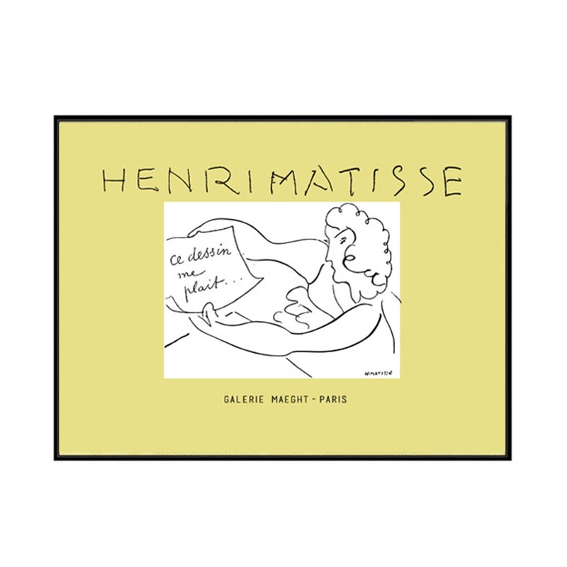 Matisse 复古马蒂斯 黄色艺术海报 家居装饰画