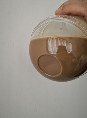 星冰乐92/98直饮斜口盖倒杯不洒平盖凸盖一次性咖啡杯盖外卖防漏
