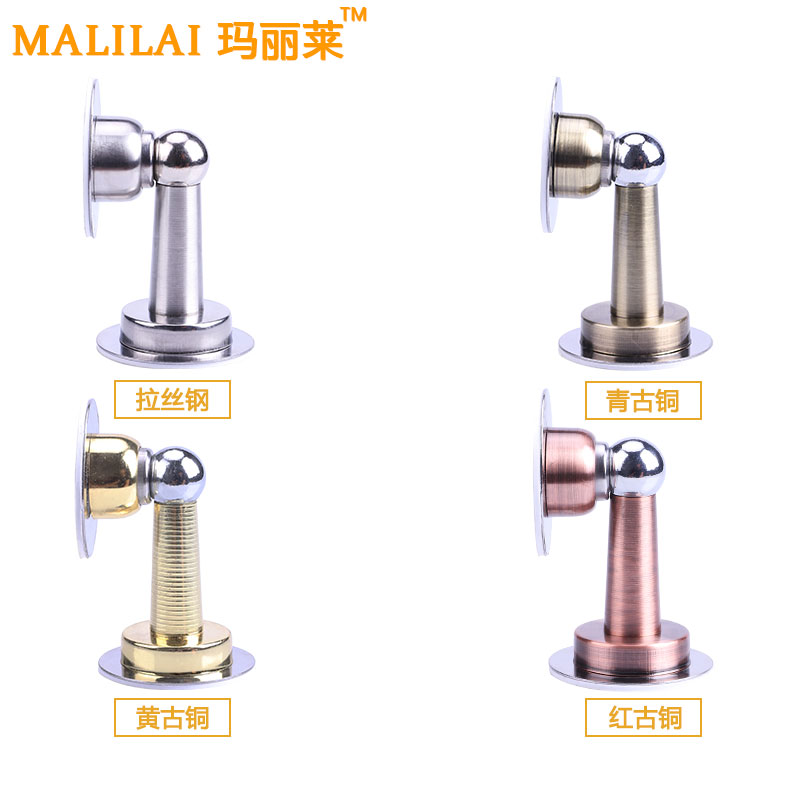 门吸免打孔 卫生间门吸强磁不锈钢门碰吸门器门阻门档防撞墙地吸