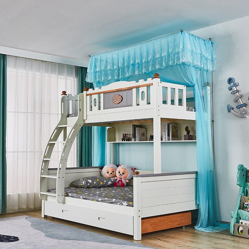 上下铺蚊帐子母床家用韩式1.5米免安装支架双层梯形1.2m伸缩蚊帐,床上用品,蚊帐,淘宝优惠券,粉丝福利购,淘宝优惠卷