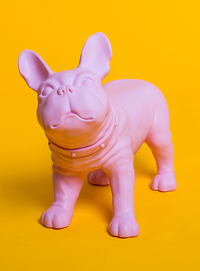 北欧家居饰品法斗狗摆件客厅桌面简约创意橱窗展示儿童摄影道具