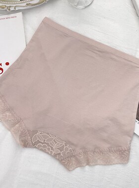 古妃34516 高腰大码包臀蕾丝边宽松舒适柔软内裤女轻薄透气三角裤