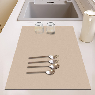 台面沥水垫子厨房吧台杯子碗盘干燥垫茶台洗手台硅藻泥吸水垫隔热