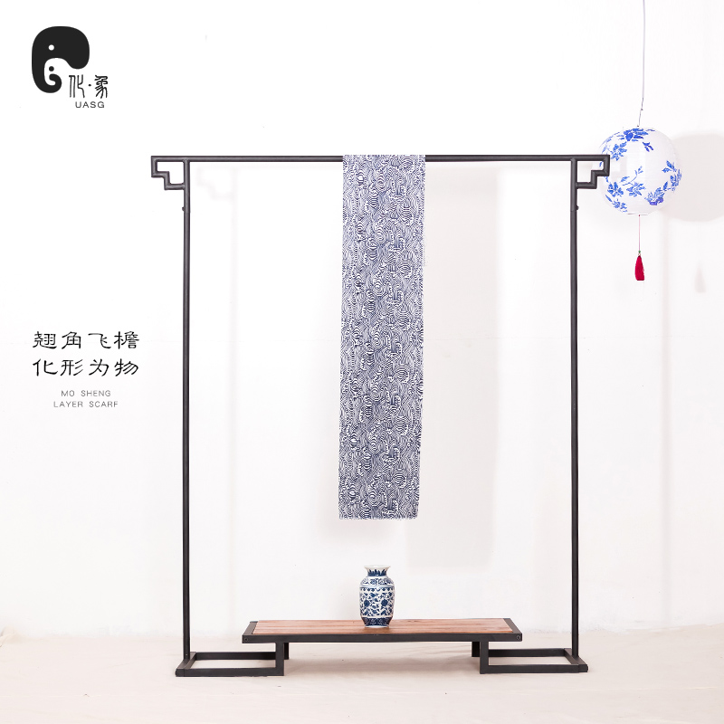 服装店汉服展示架简约中式禅意创意服装架衣架落地架挂衣架定制