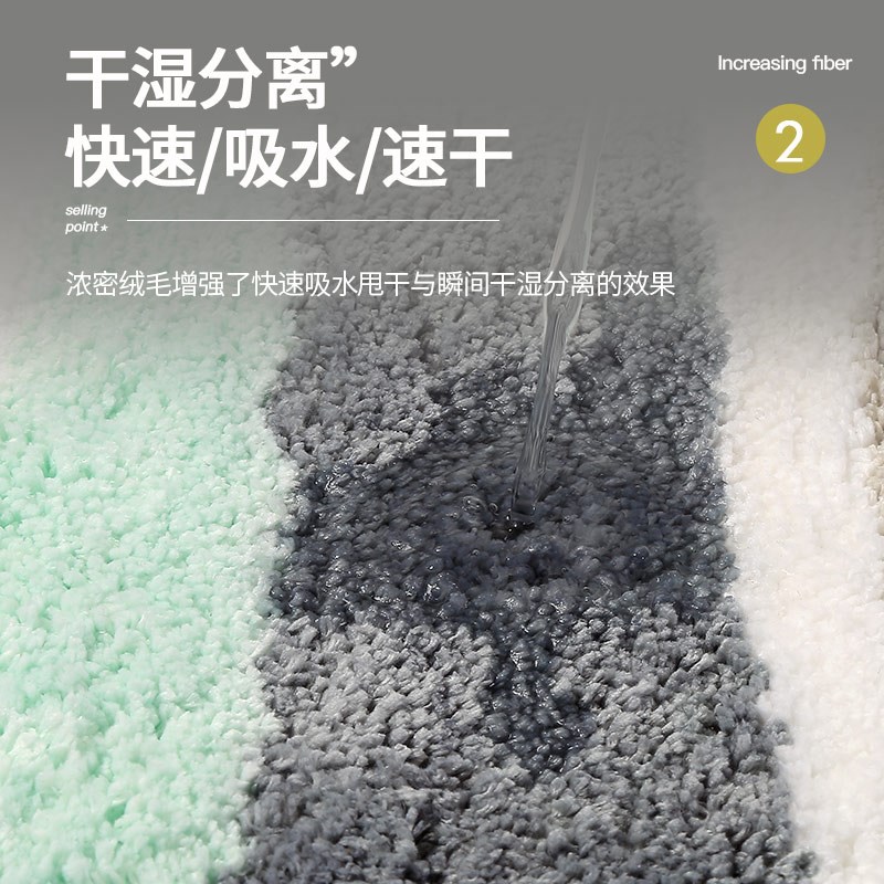 家用简约条纹卧室进门地垫浴室防滑垫吸水垫子卫生间客厅厨房门垫