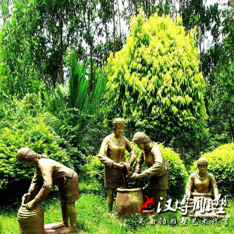 传统民俗文化雕塑玻璃纤维织布流程布匹雕塑铸铜人物雕塑街头景观,家居饰品,装饰摆件,淘宝优惠券,粉丝福利购,淘宝优惠卷