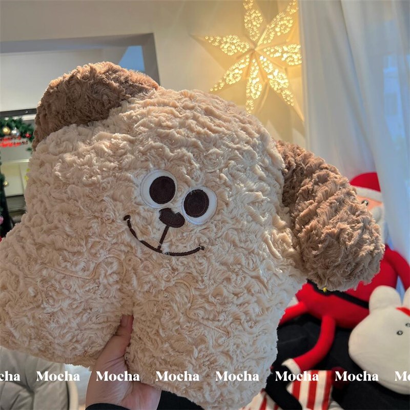 网红可爱小狗抱枕办公室腰靠毛绒玩具护腰靠枕玩偶午睡枕新年礼物