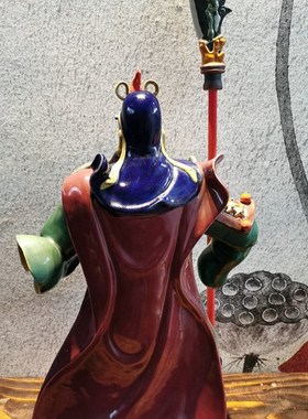 陶瓷工艺品 石湾公仔 24寸 龙关公 关云长