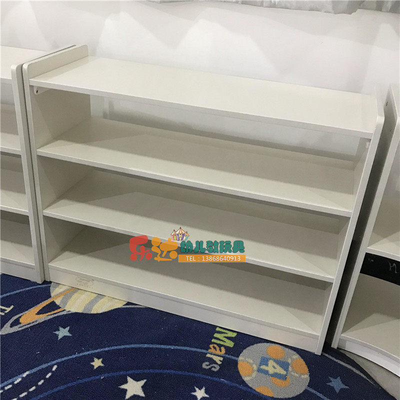 幼儿园儿童区角组合柜收纳柜玩具架欧式白色烤漆实木储物分区柜