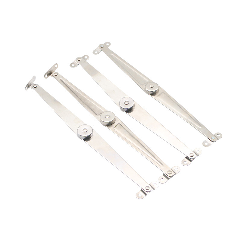 加厚不锈钢二折撑杆折叠拉杆柜门支撑家具连接件活动下翻支撑精品