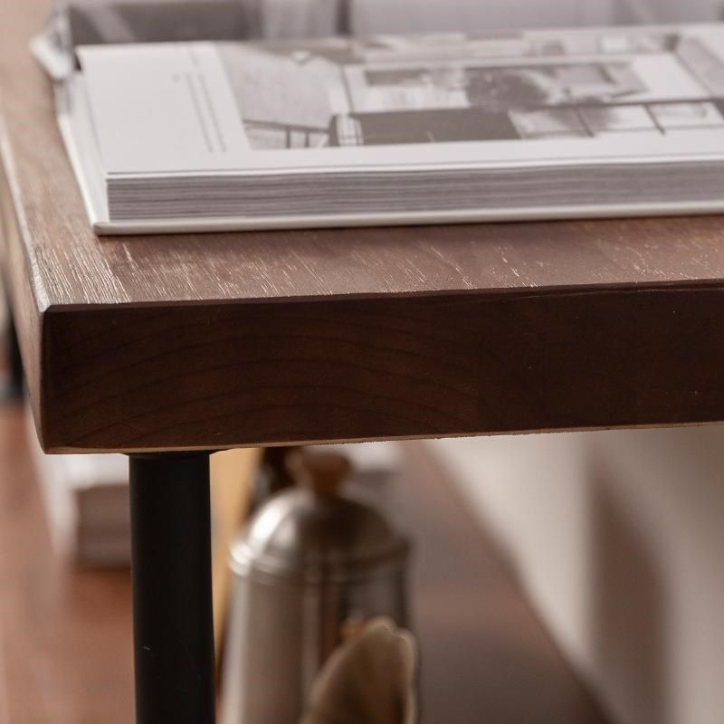 简约复古水管实木搁板架多层货架鞋架落地隔板收纳架陈列置物架子