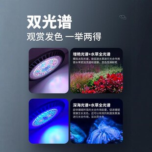 益科达飞碟鱼缸灯专业水草海缸珊瑚专用照明led灯全光谱防水超亮