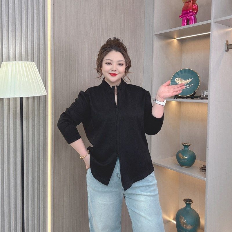 大码设计感立领休闲卫衣外套女春季胖mm宽松显瘦外穿薄款开衫上衣,女装/女士精品,大码内搭,淘宝优惠券,粉丝福利购,淘宝优惠卷