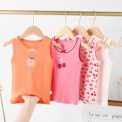 纯棉儿童工字背心精梳棉男童女童宝宝吊带背心中大童外穿打底内衣